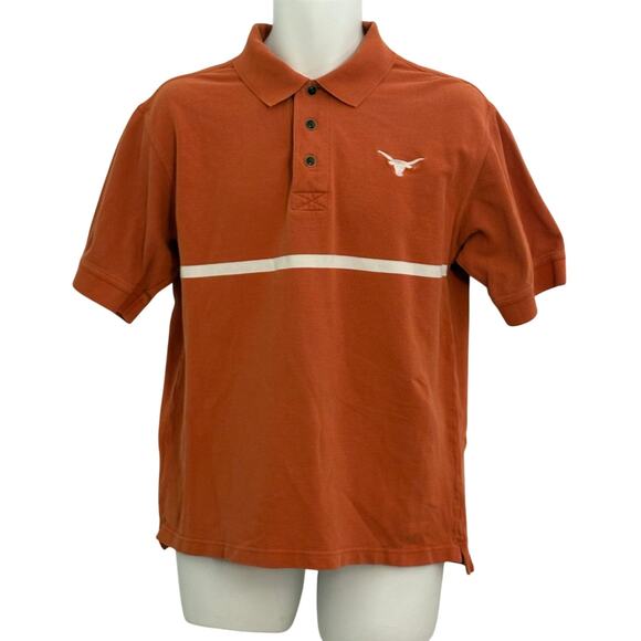 Vintage Texas Longhorns Polo Short Sleeve Shirt.  Size Medium - Picture 1 of 7